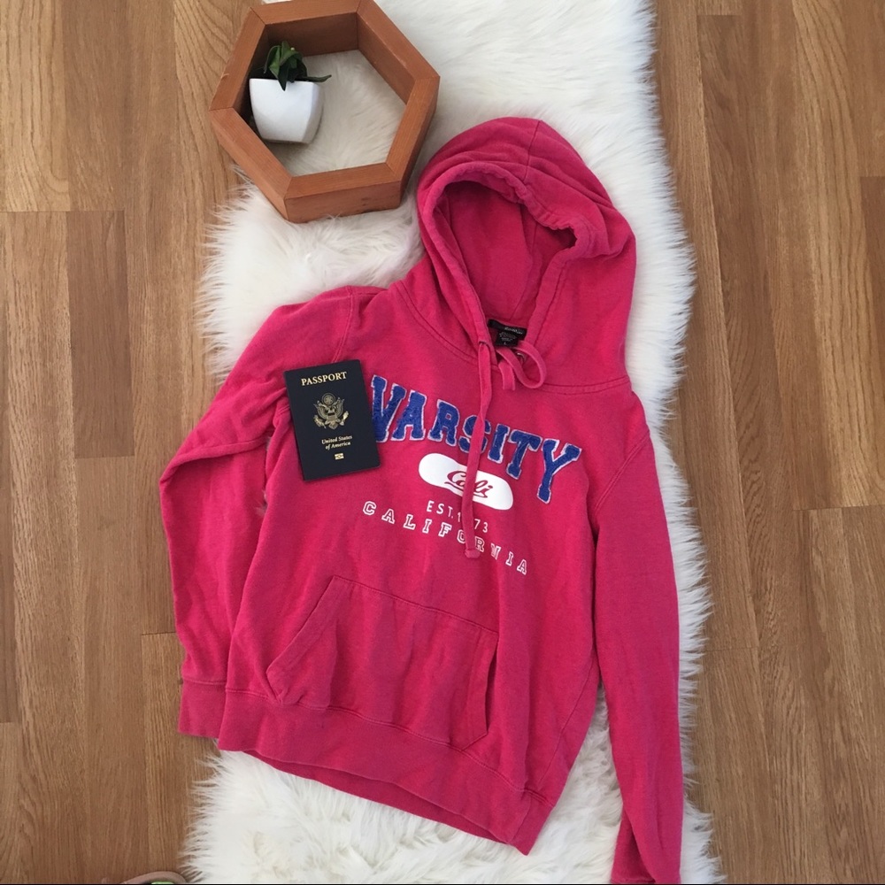 Pink Varsity Hoodie